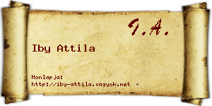 Iby Attila névjegykártya